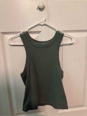 Women's Dark Sage Ribbed Tank Top